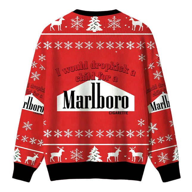 Uglysweatershops I Would Dropkcik A Child Red Christmas Ugly Sweater