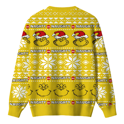 Uglysweatershops Naughty Vintage Christmas Ugly Sweater