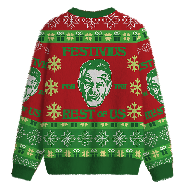 Uglysweatershops Rest of Us Fuzzy Christmas Ugly Sweatshirt