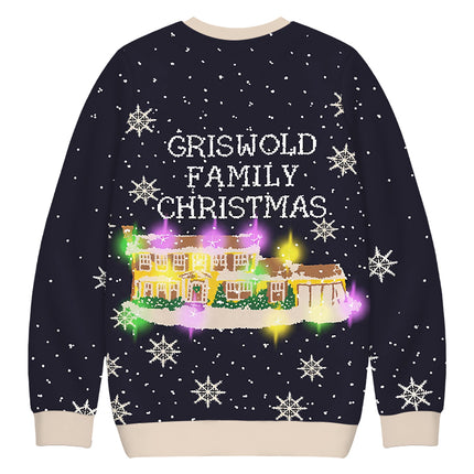 Uglysweatershops Light Up House Christmas Ugly Sweatshirt