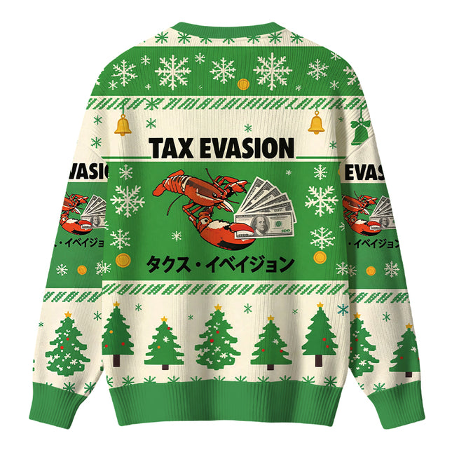 Uglysweatershops Green Tux Evasion Funny Christmas Ugly Sweater