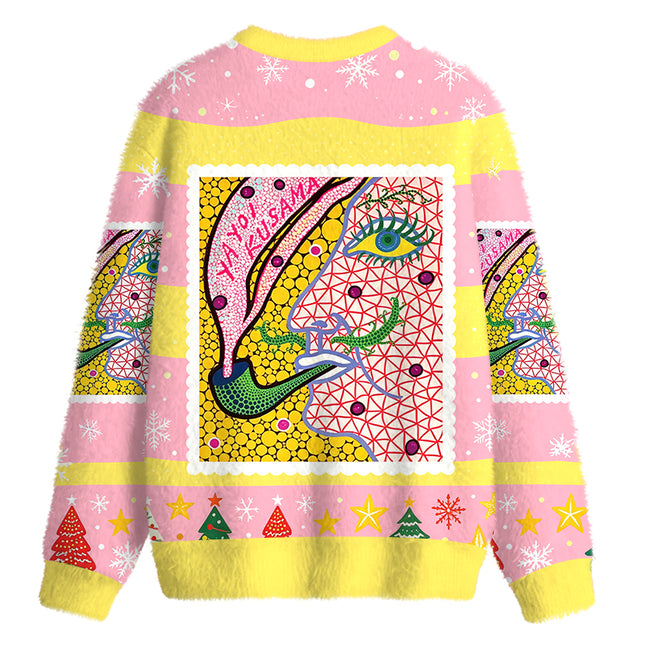 Uglysweatershops Fantasizing In The Smoke Fuzzy Christmas Ugly Sweatshirt
