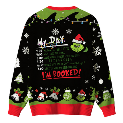 Uglysweatershops My Day I'm Booked Christmas Ugly Sweater