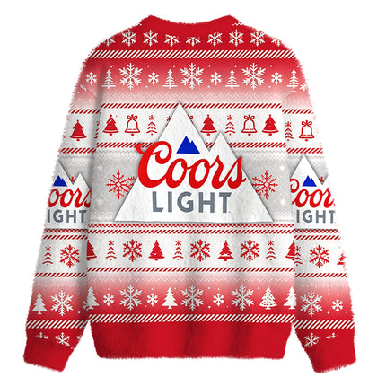 Uglysweatershops Montain Light Fuzzy Christmas Ugly Sweatshirt