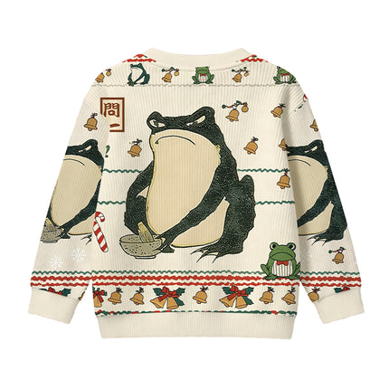 Uglysweatershops Japanese Frog Kids Ugly Sweater