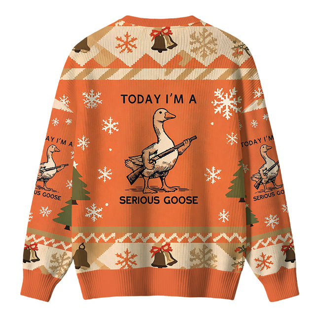 Uglysweatershops Serious Stupid Goose Christmas Ugly Sweater