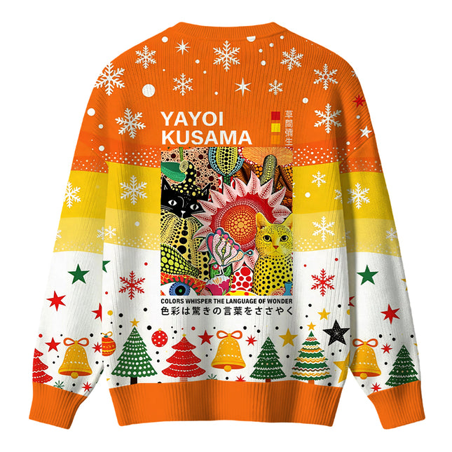 Uglysweatershops Cats and Flowers Christmas Ugly Sweater