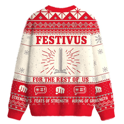 Uglysweatershops The Rest Of Us Fuzzy Christmas Ugly Sweatshirt