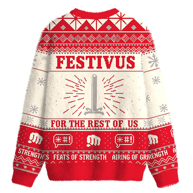 Uglysweatershops The Rest Of Us Fuzzy Christmas Ugly Sweatshirt