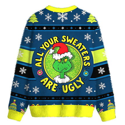 Uglysweatershops All Your Fuzzy Christmas Ugly Sweatshirt