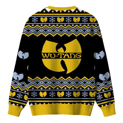 Uglysweatershops Snowflakes Yellow Black Christmas Ugly Sweater