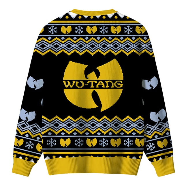 Uglysweatershops Snowflakes Yellow Black Christmas Ugly Sweater