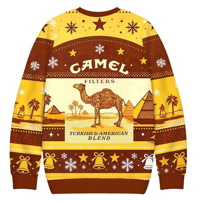 Uglysweatershops Cigarettes Vintage Christmas Ugly Sweatshirt