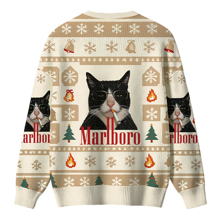 Uglysweatershops Smkong Black Cat Christmas Ugly Sweater