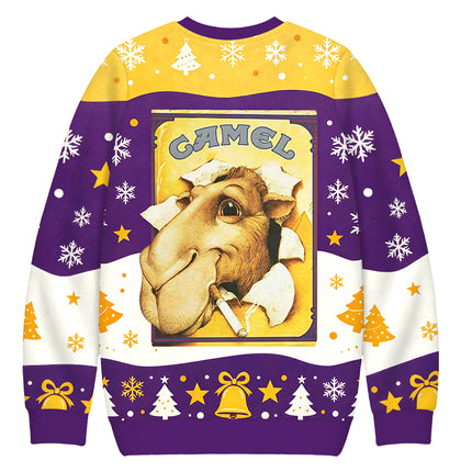 Uglysweatershops Heather Gray Joe Christmas Ugly Sweatshirt
