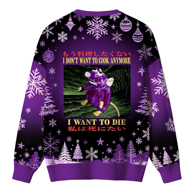 Uglysweatershops I Don't Want to Cook Christmas Ugly Sweater