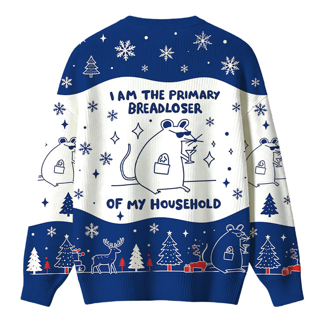 Uglysweatershops I Am the Primary Breadloser of My Household Christmas Ugly Sweater