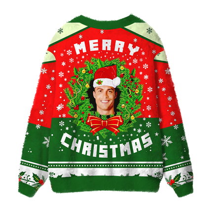 Uglysweatershops The Boys Meme Fuzzy Ugly Cardigan Sweatshirt