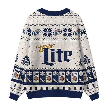 Uglysweatershops Blue Lite Ugly Cardigan Sweater