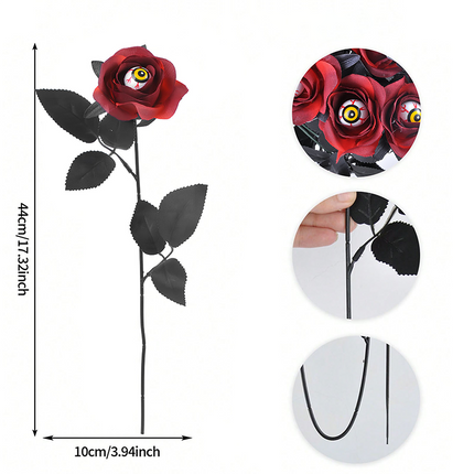Uglysweatershops 10-Piece Halloween Demon Eye 10-piece Simulation Rose Decoration