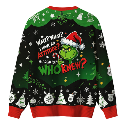 Uglysweatershops Wait What I Have An Attitude Christmas Ugly Sweater