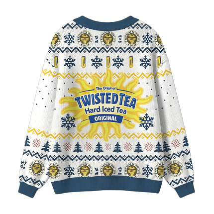 Uglysweatershops Hard Tea Ugly Cardigan Sweater
