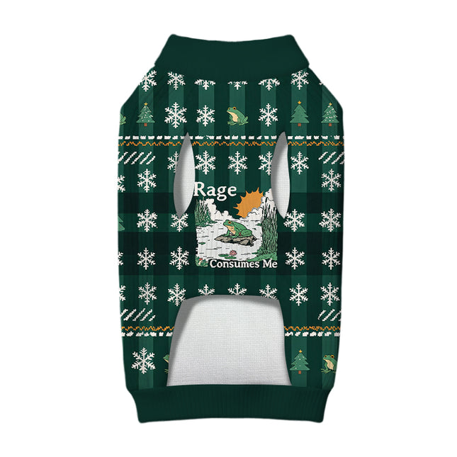 Uglysweatershops Rage Consumes Me Frog Dog & Cat Pet Sweater