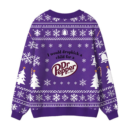 Uglysweatershops I Would Dropkick A Child Ugly Cardigan Sweater