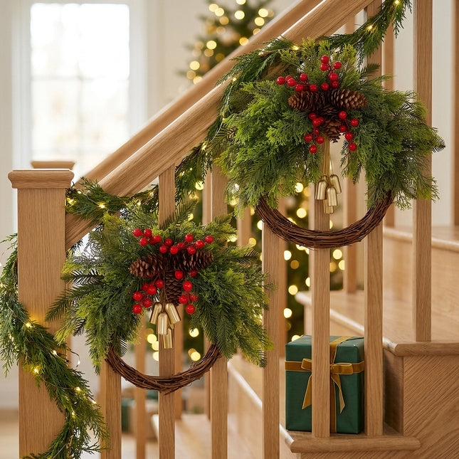 Uglysweatershops Christmas Bohemian Wind Chime Wreath