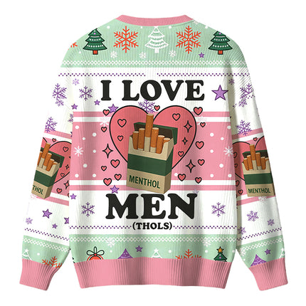 Uglysweatershops I Love Men Christmas Ugly Sweater