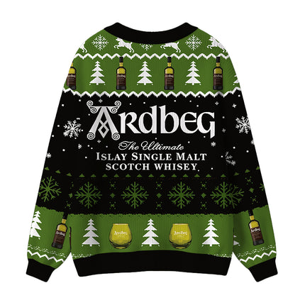 Uglysweatershops Black Beer Ugly Cardigan Sweater