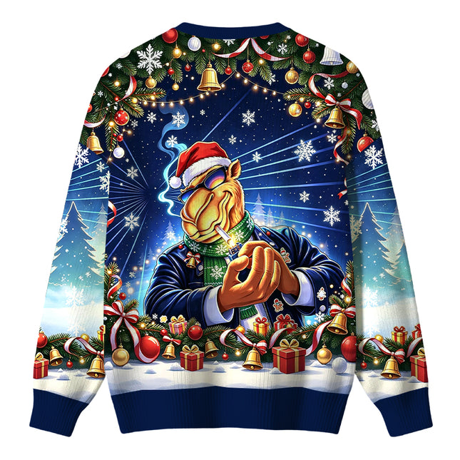 Uglysweatershops Classic Cigarettes Christmas Ugly Sweater