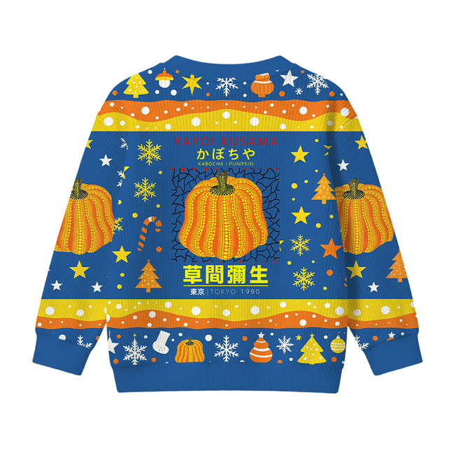 Uglysweatershops Art Pumpkin TOKYO 1900 Kids Ugly Sweater
