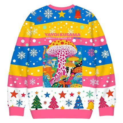 Uglysweatershops Psychedelic Mushrooms Christmas Ugly Sweatshirt