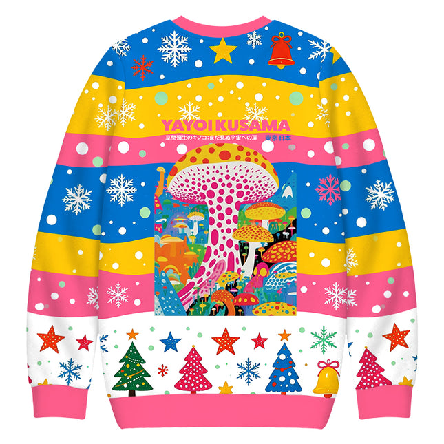 Uglysweatershops Psychedelic Mushrooms Christmas Ugly Sweatshirt