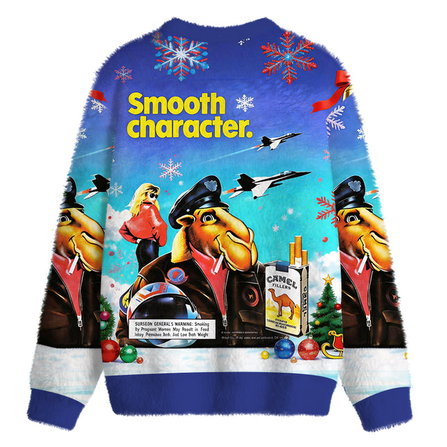 Uglysweatershops Smooth Character Fuzzy Christmas Ugly Sweatshirt