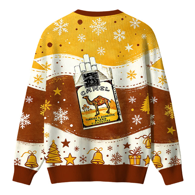 Uglysweatershops Brand Cigarettes Christmas Ugly Sweater