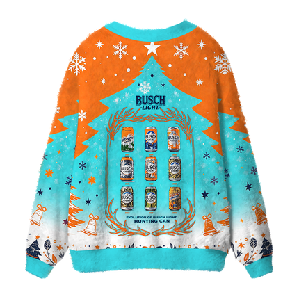 Uglysweatershops Hunting Can Evolution Natural Fuzzy Ugly Cardigan Sweatshirt