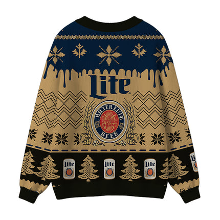 Uglysweatershops Brown Lite Ugly Cardigan Sweater