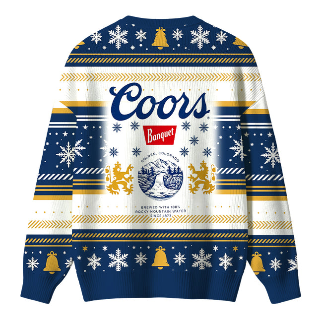 Uglysweatershops Retro Rocky Mountain Beer Christmas Ugly Sweater