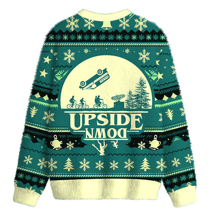 Uglysweatershops Stranger Funny Fuzzy Christmas Ugly Sweatshirt