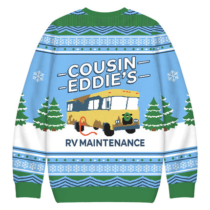 Uglysweatershops Retro Camper Christmas Ugly Sweatshirt