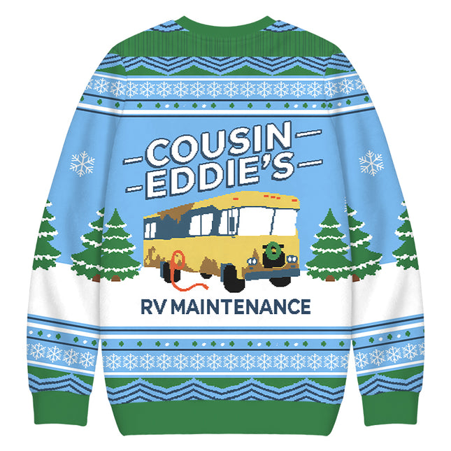 Uglysweatershops Retro Camper Christmas Ugly Sweatshirt