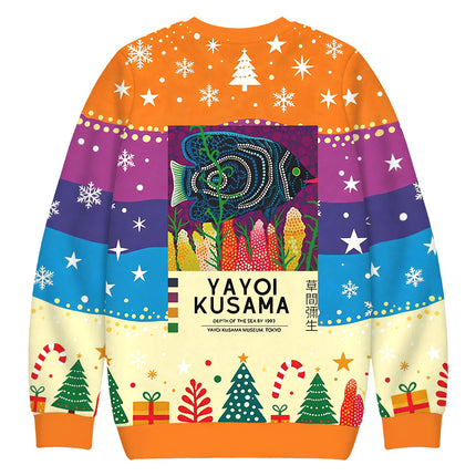 Uglysweatershops Tropical Fish Christmas Ugly Sweatshirt