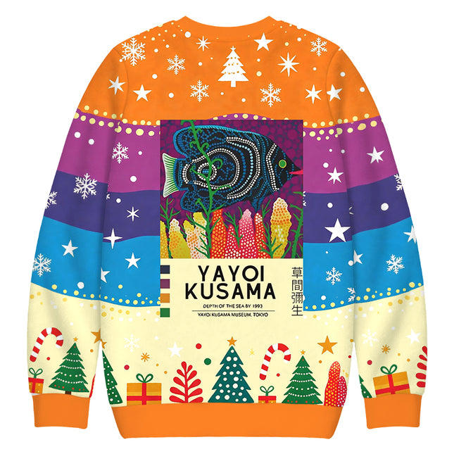 Uglysweatershops Tropical Fish Christmas Ugly Sweatshirt