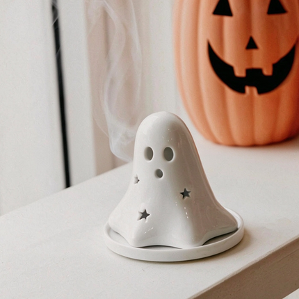 Uglysweatershops Halloween 2-Pack Ceramic Cone & Tea Light Burner