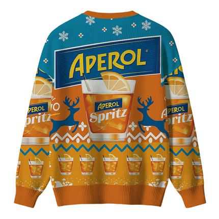 Uglysweatershops Orange Beer Christmas Ugly Sweater
