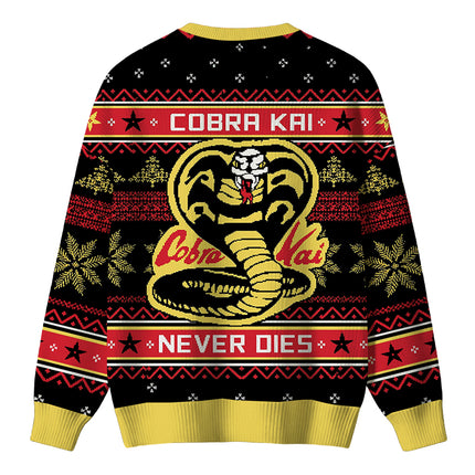 Uglysweatershops Retro Snake Christmas Ugly Sweater