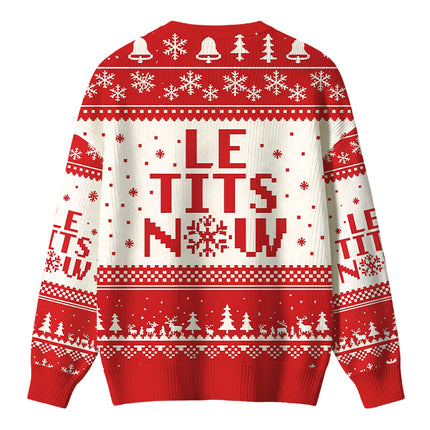 Uglysweatershops Le Tits Now Christmas Ugly Sweater