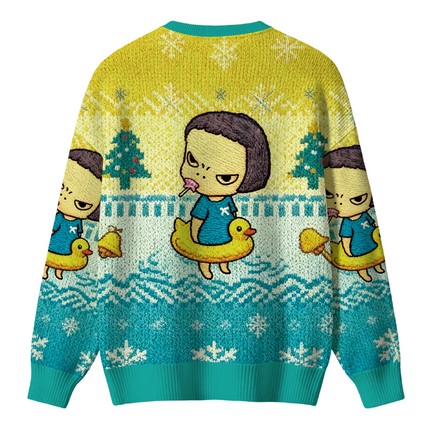 Uglysweatershops Girl Eating Lollipop Christmas Ugly Sweater